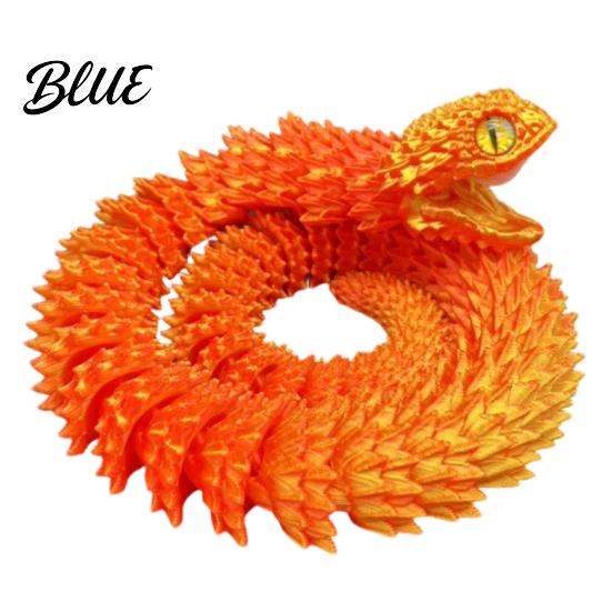 Concentration Improvement Toys Serpent Figurine Snake Toy Articulated 3D Printed Flexible Jointed Realistic Animal Fidget Stress Reliever
