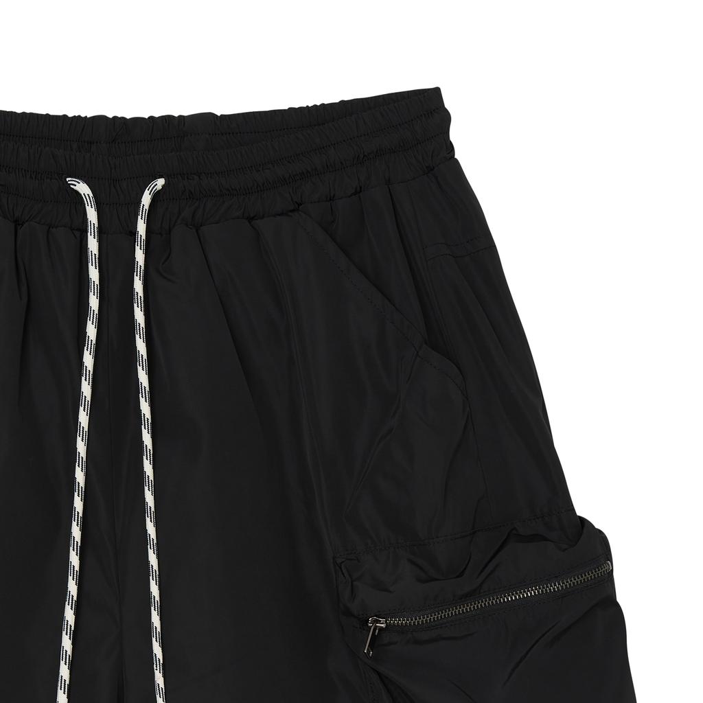 Moseu Utility Memory String Cargo Shorts_Black