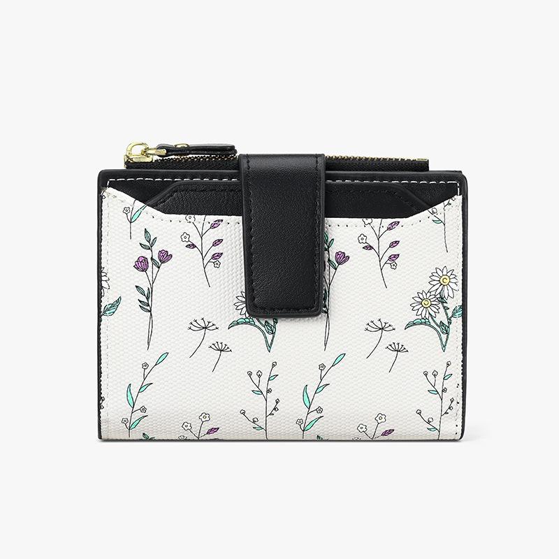 New two-in-one pu wallet with loose-leaf change bag, women's high-end sense, light and compact women's wallet