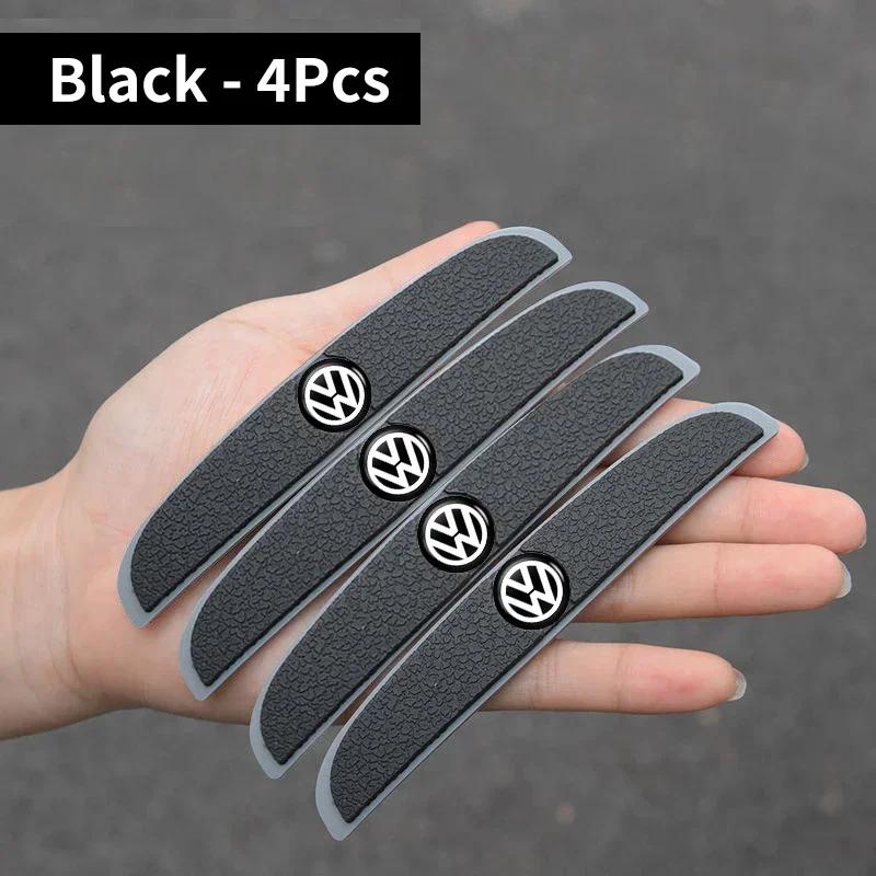 4 Stück Auto Türkantenschutz Leistenschutz Aufkleberstreifen für Volkswagen VW Scirocco Jetta Käfer Golf Passat Polo Tiguan Sharan Touran gray