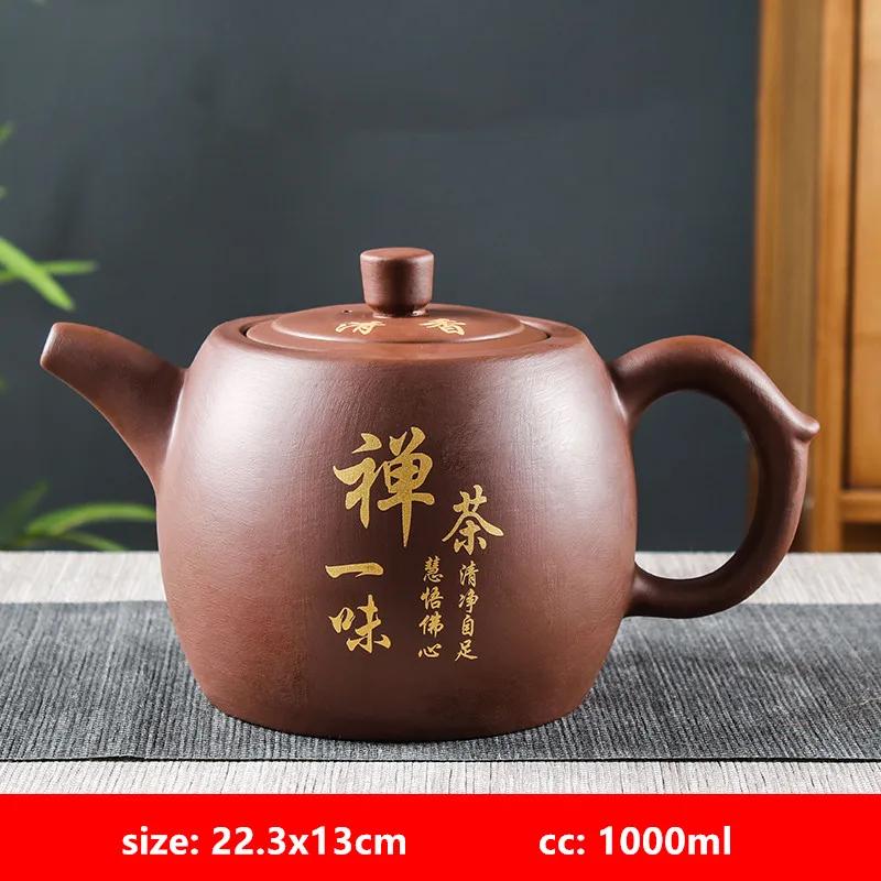 Yixing Purple Clay Tea Pot Chinese Large Capacity Teapot Tradition Beauty Tea Infuser Retro Tea Set Household Drinkware 1000ml