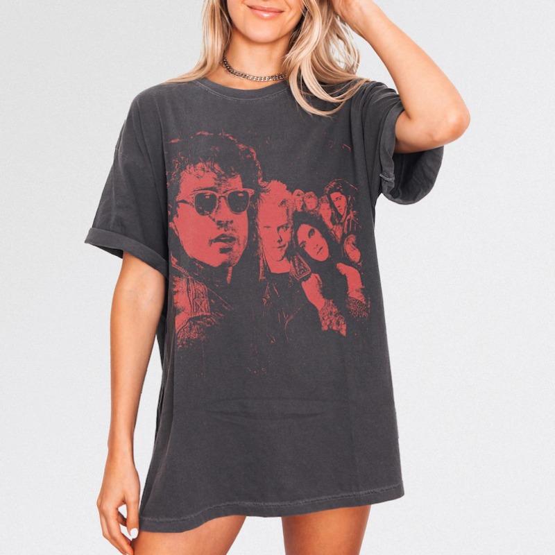 

80s Vampire Movie Vintage The Lost Boys Horror Movie Y2K Retro T Shirt Women Unisex Cotton Tee Summer Oversized Novelty Streetwear S