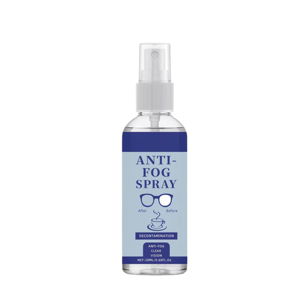 Anti Fog Spray for Glasses Lens Cleaner 20ml Clear Vision Decontamination Spray Suitable for Eyeglasses Goggles and Face Shields