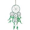 Łapacz Snów Wiszący Dekoracyjny Eksponat - 55 cm  (Pióro, Zielone)