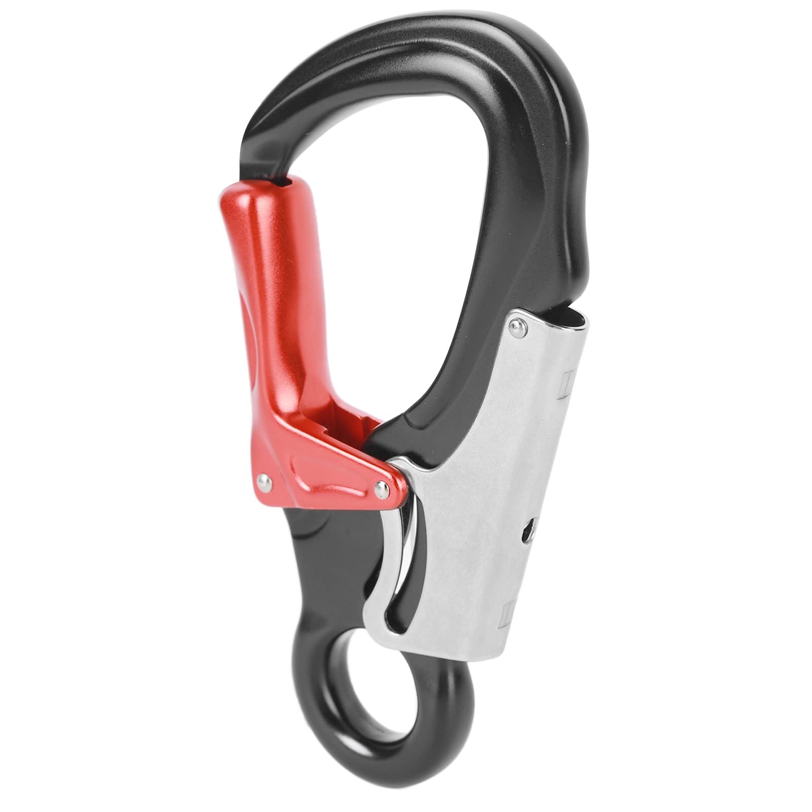

Rock Climbing Fine Polished Climbing Carabiner for Rock Climbing and Camping Carabiner, Clip, D-Shaped, Heavy-Duty 35KN, (Black, Red)