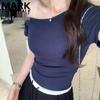 Women's Off-Shoulder Slim Fit T-Shirt
