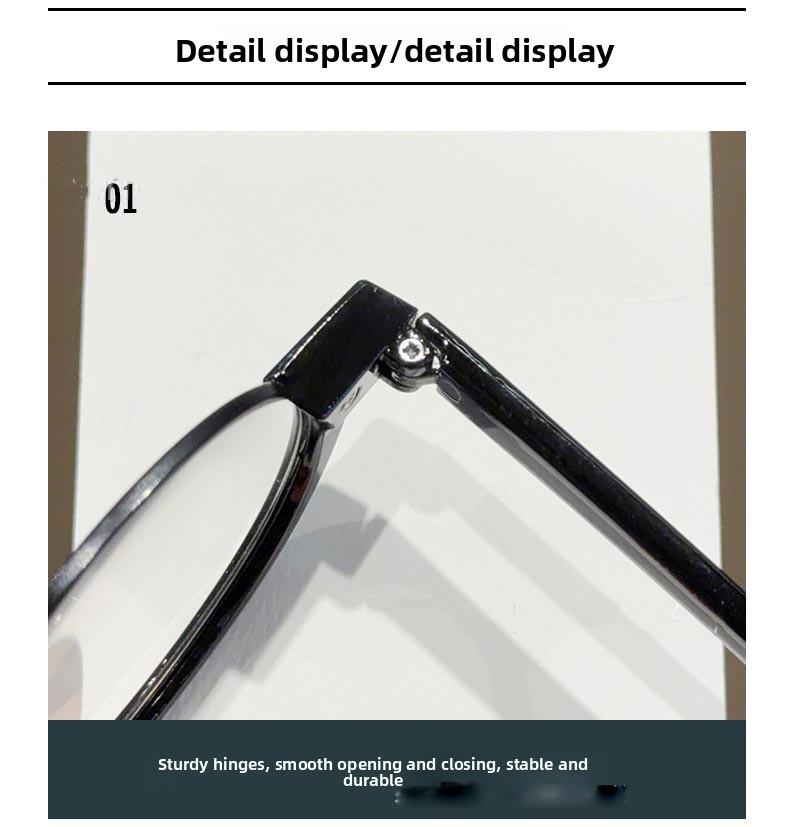 Korean-style Small Oval Small Frame Reading Glasses Retro Half Frame Blue Light Protection Presbyopia Glasses for Male Female