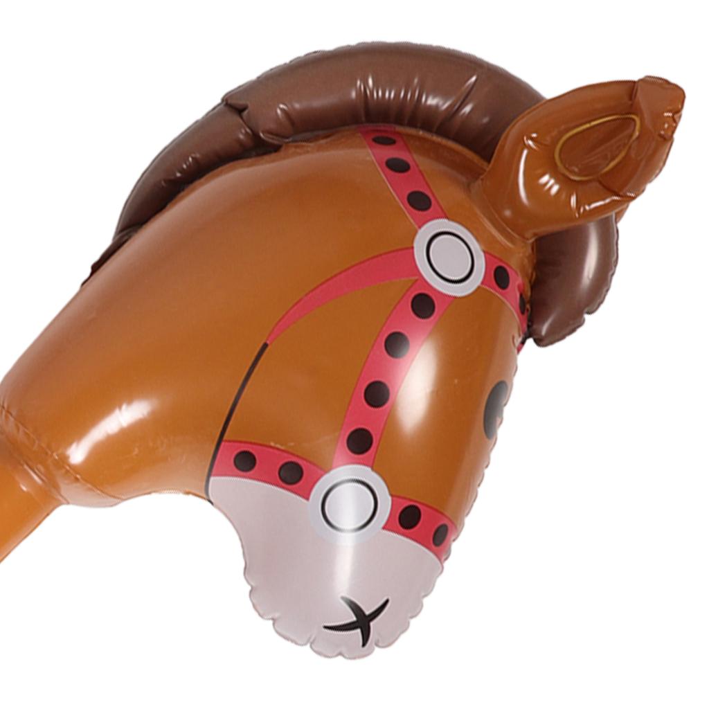 Inflatable Horse Head Stick Blow Up Horses Kids Toys Birthday Balloons Animal Hammer Toy Supplies Balloon Accessories Festive