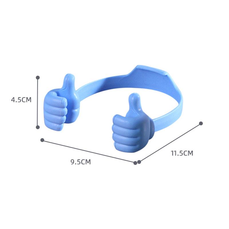 Thumbs-up Phone Stand: Adjustable Plastic Holder, Portable Desktop Stand for iPhone, Xiaomi & Samsung