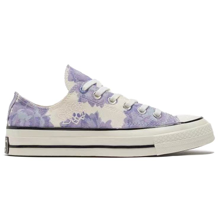 Converse Chuck 70 Low Floral Men Sneakers Cream Beige Purple 570581C