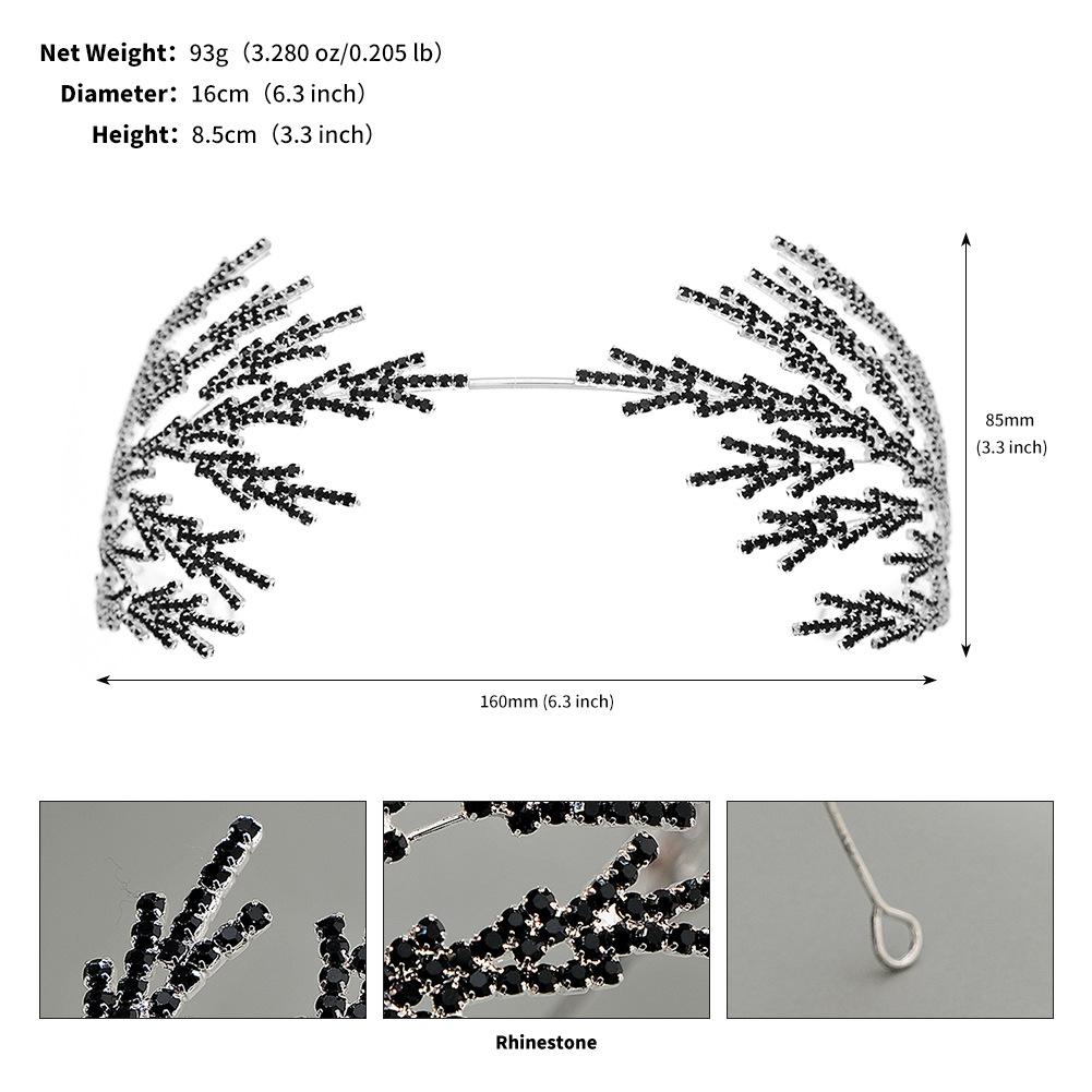 Nakrycie głowy dla panny młodej szeroka opaska wszechstronne wysokiej klasy dodatki ślubne do tańca akcesoria do włosów opaska z cyrkoniami