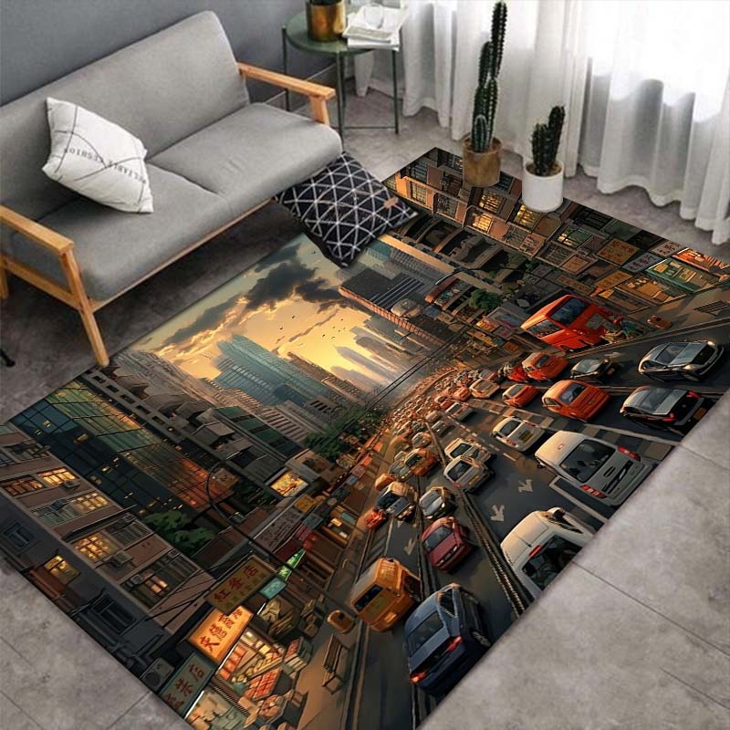 Lake Border Collie Area Rug, Blue Eyes Dog Mat