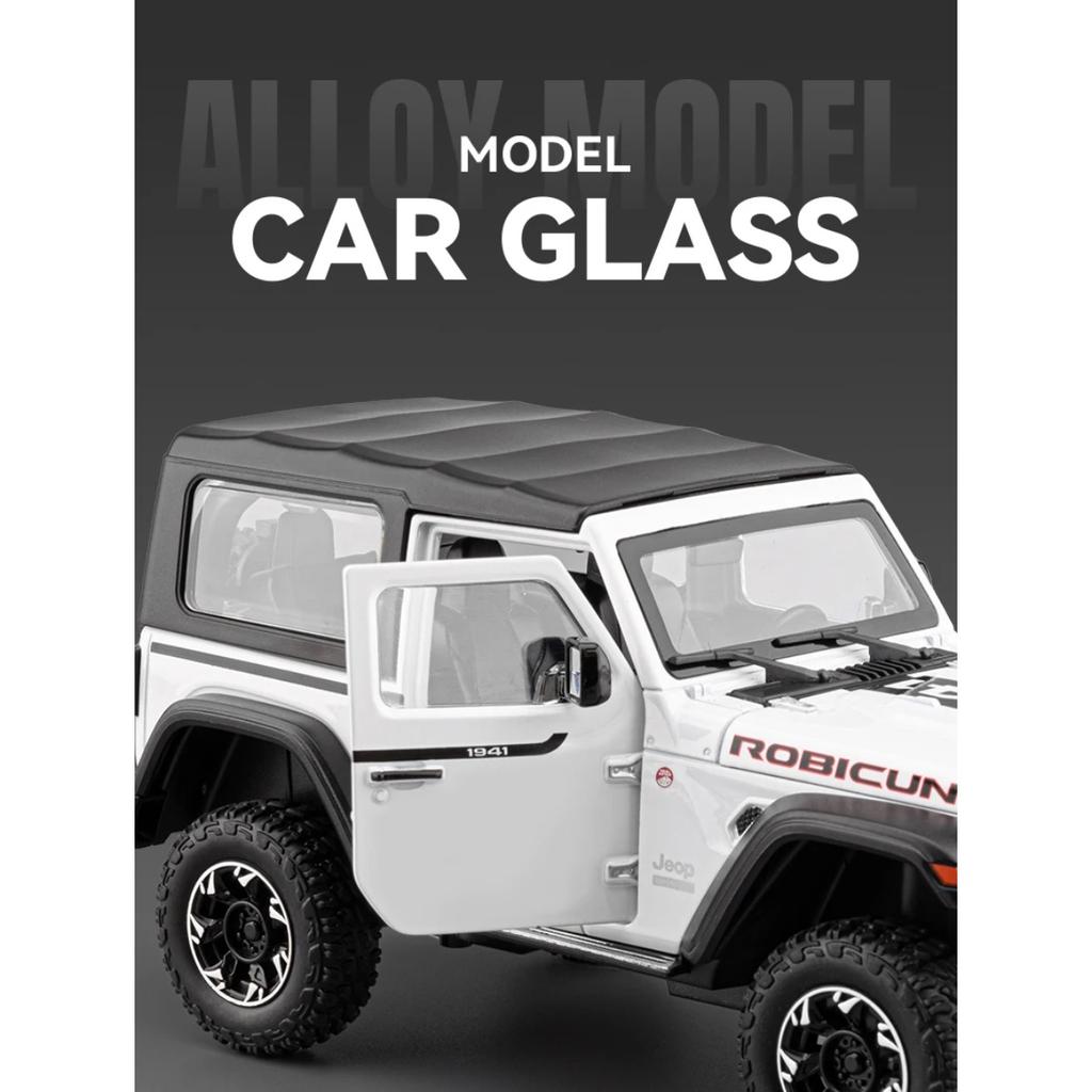 1/24 Jeep Wrangler Rubicon Off Road SUV Alloy Diecast Model Car Premium Home Trendy Toys Display Decorations Birthday Gifts Boy