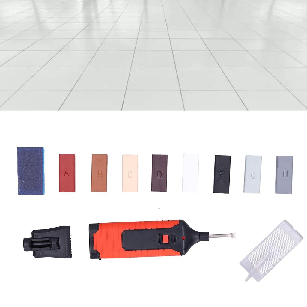 Tile Repair Kit, Porcelain Repair Kit, Ceramic Tile Repair Kit. Includes Electric Heating Pen and 8 Wax Blocks. Ideal for Repairing Cracks, Chips,