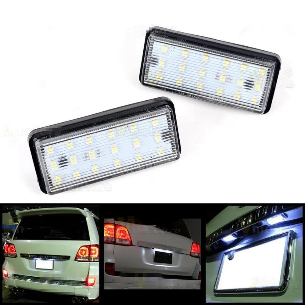 Per Toyota Land Cruiser J120 J200 Reiz Mark X 04-09 Lexus LX470 GX470 LX570 Bianco Xenon 18 LED SMD Lampada Luce Targa