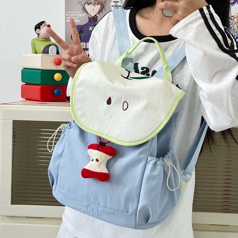High-value schoolbag female college student cute fruit backpack Korean lightweight and large-capacity backpack tide for junior high school students