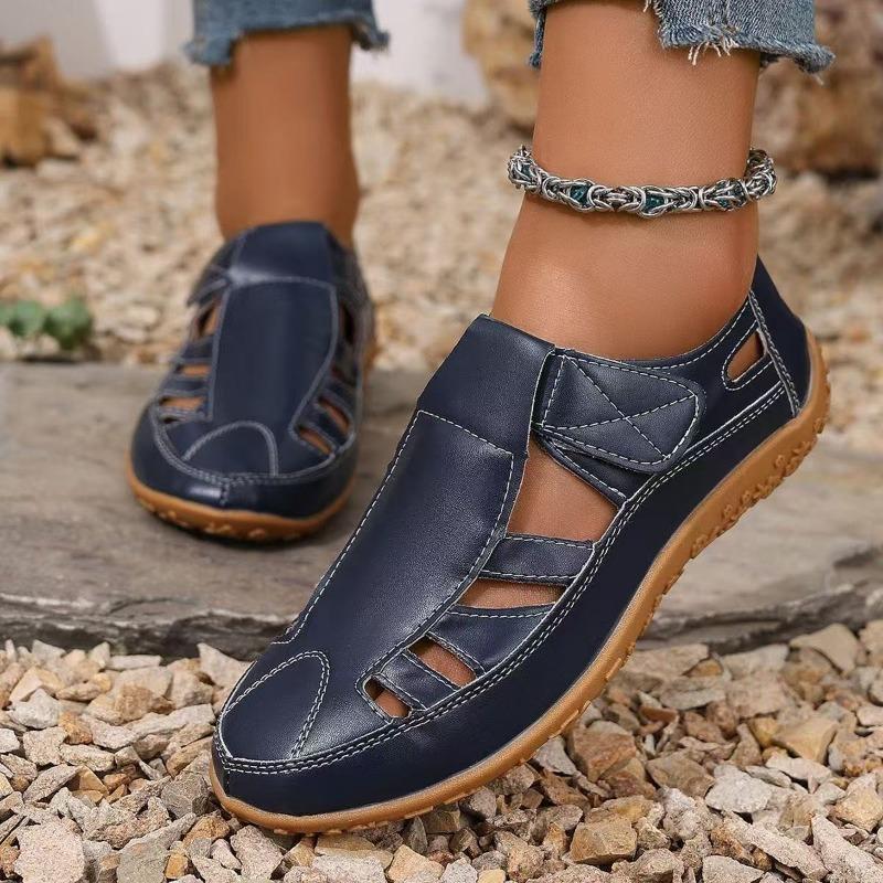 New hollow casual shoes large size flat bottom hole shoes women's summer bag head sandals women's