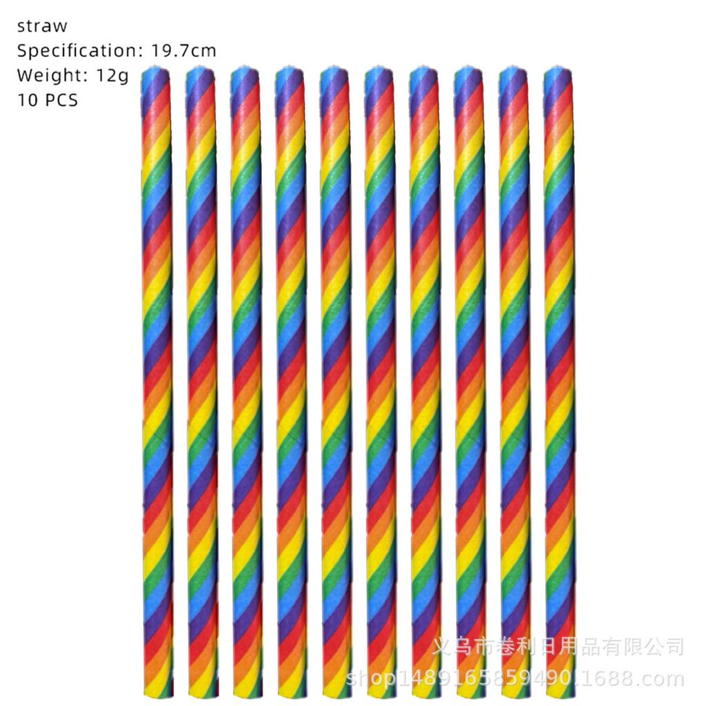 Rainbow Themed Birthday Party Supplies Rainbow Party Decoration Banner Flag Party Tablecloth Paper Plate Paper Cup