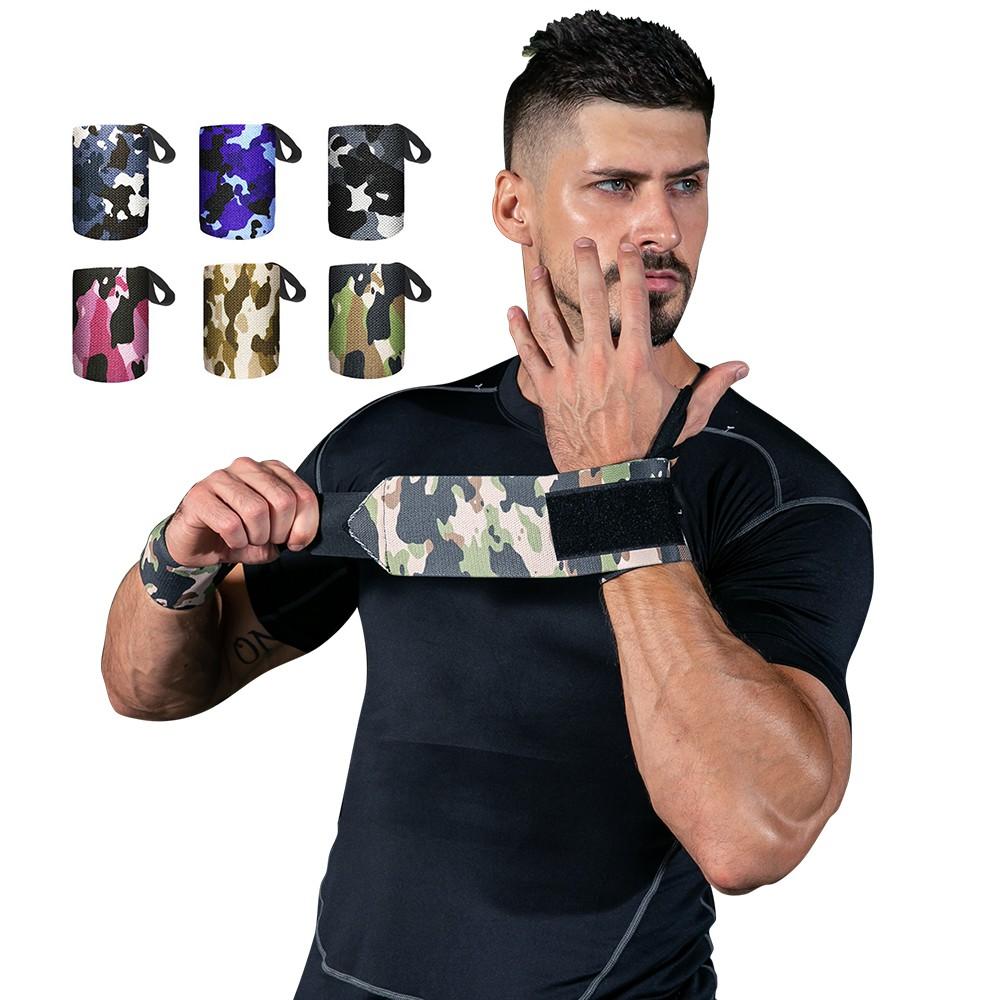 1Pair Compression Wrist Brace Support Camouflage Elastic Wraps For Hand Protection Weightlifting Basketball Sports