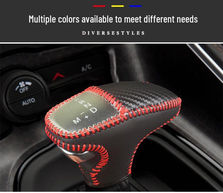 Cross-Border Genuine Leather Gear Shift Boot & Knob for Dodge Challenger, Charger & Durango