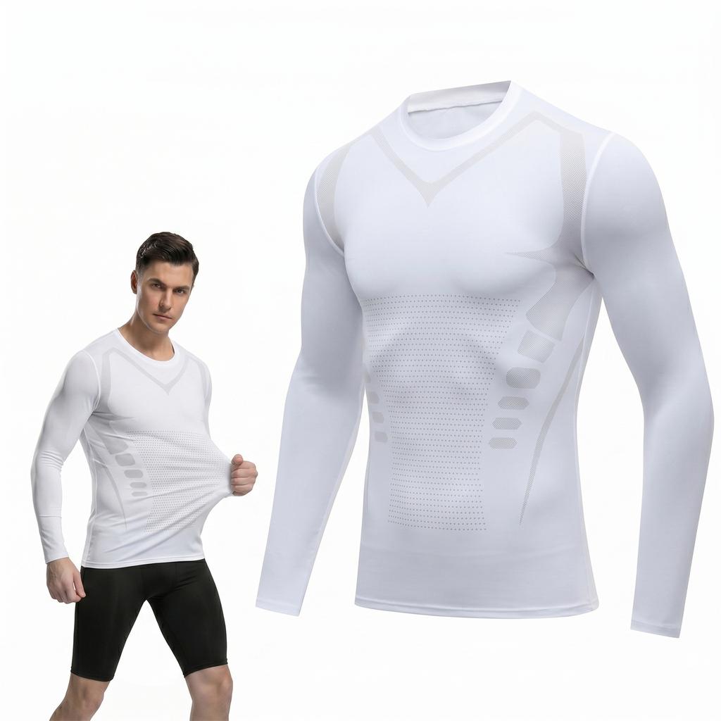 Men's Long Sleeve Swim Shirt Rash Guard Quick Dry UV Protection Surfing Beachwear for Swimming Water Sports and Outdoor Activities