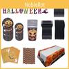 Halloween Party Dekorationszubehör einschließlich Kürbis-Tischdecke und Strohhalme**