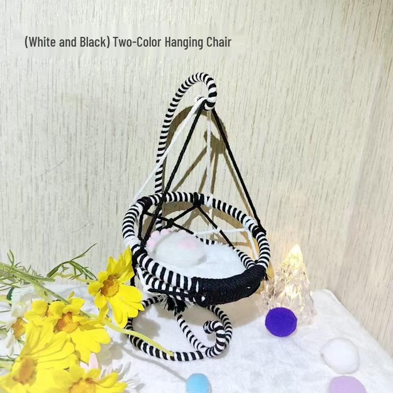 Hand-Woven Cotton Doll Hanging Chair Basket Swing Hammock – Free Home Shipping