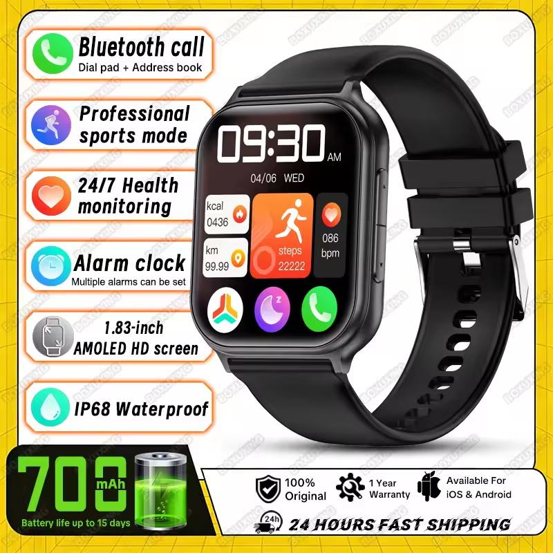 New Men 700 mAh Battery Outdoor Fitness Sports Smart Watch IP68 Waterproof Heart Rate GPS Track Bluetooth Call Smartwatches