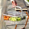 Portable Fruit Storage Bowl with Compartments and Lid