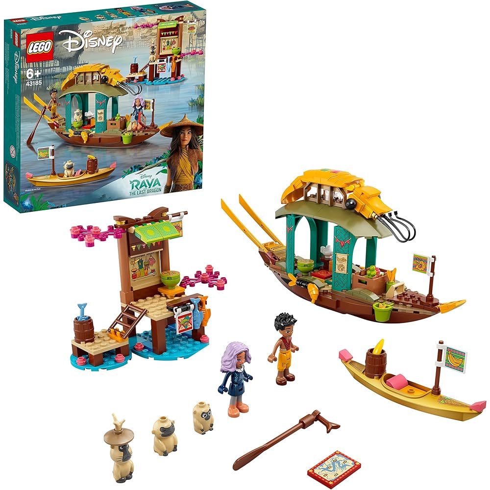 LEGO Disney Princess Raya and the Last Dragon Boat Set 43185 Building Toy for Kids