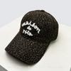 And Women Korean Style Leopard Print Embroidered Letter Prints Baseball Caps Sun Protection Vintage All-Match Personalized Peaked Hats Street Style