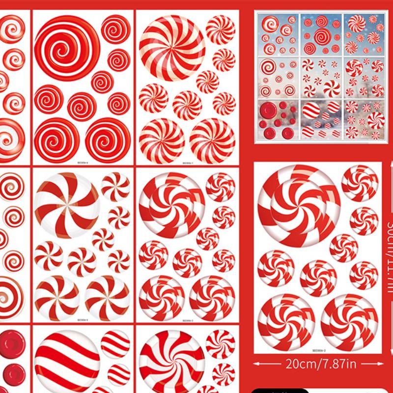 2023 Christmas Window Stickers, Double Sided Display Windows, Holiday Decorative Wall Stickers, Electrostatic Wall Stickers
