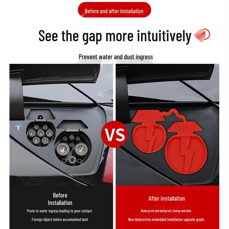 Waterproof Silicone Dust Cover for Tesla Model 3/Y Charging Head