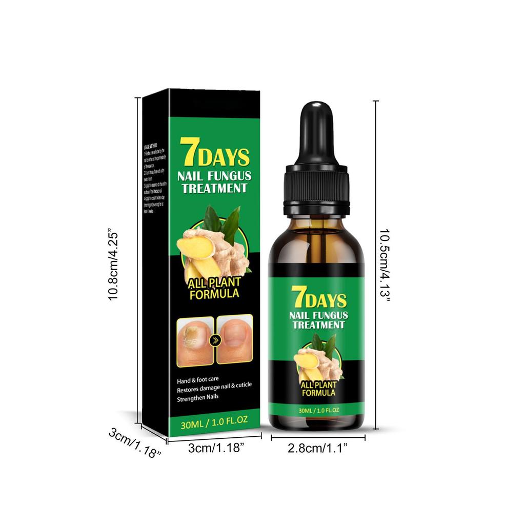 AMZ Ginger Nail Care Liquid - Softens and Polishes Nails, Treats Gray Nails, Rejuvenates Hands and Feet Nails, Moisturizes Nails