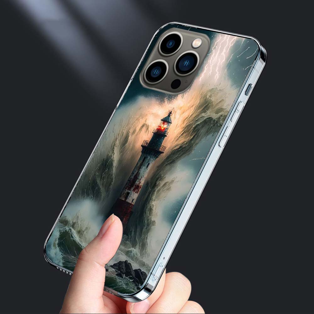 

Чехол для телефона Маяк для iPhone 16E 15 Pro 14 Plus 17E 16 17 Pro Max Air 11 12 13 Mini Ударопрочный Capa Милый Чехол TPU Прозрачный iPhone 17 Pro Max