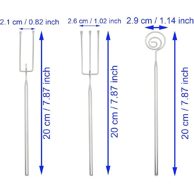 3 PCS Dipping Tool Stainless Steel Chocolate Drizzler Tool for Candy and Chocolate Cake Making