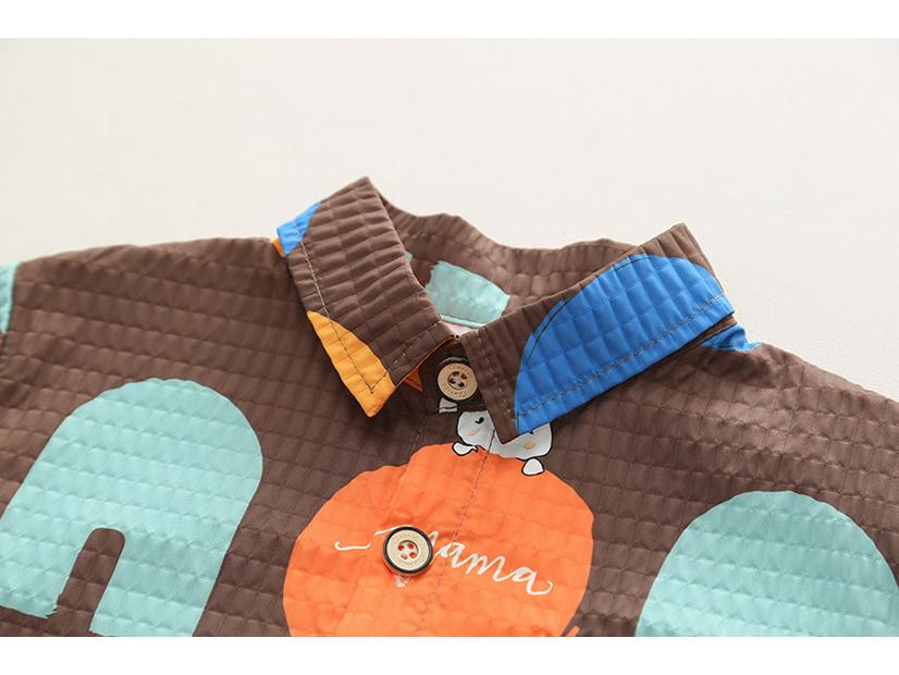 Autumn Boys' Printed Long-Sleeve Shirt & Pants Set for Ages 1-5