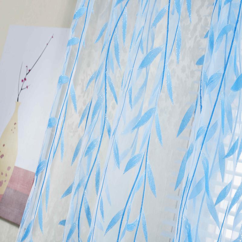 Home Yarn Curtains Willow Pattern Upscale Jacquard Fashion Chic House Room Living Room Bedroom Door Window Decoration Curtains