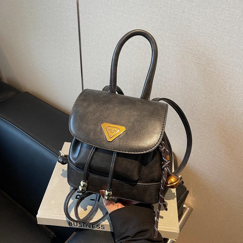 Frost Fall Bag Women's Retro Niche Design Handbag Bucket Bag New Casual High-end Small Backpack