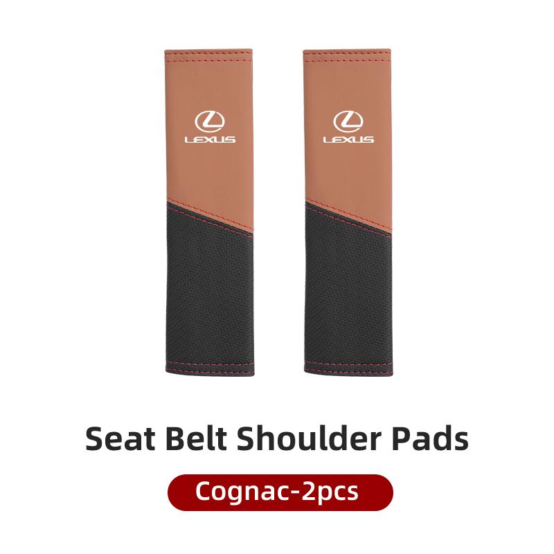 Car Seat Shoulder Pad Leather Safety Belt Protector Cover Accessories For Lexus UX250h RX450h CT200h RX400h NX300h RX350 RX300UJ0 