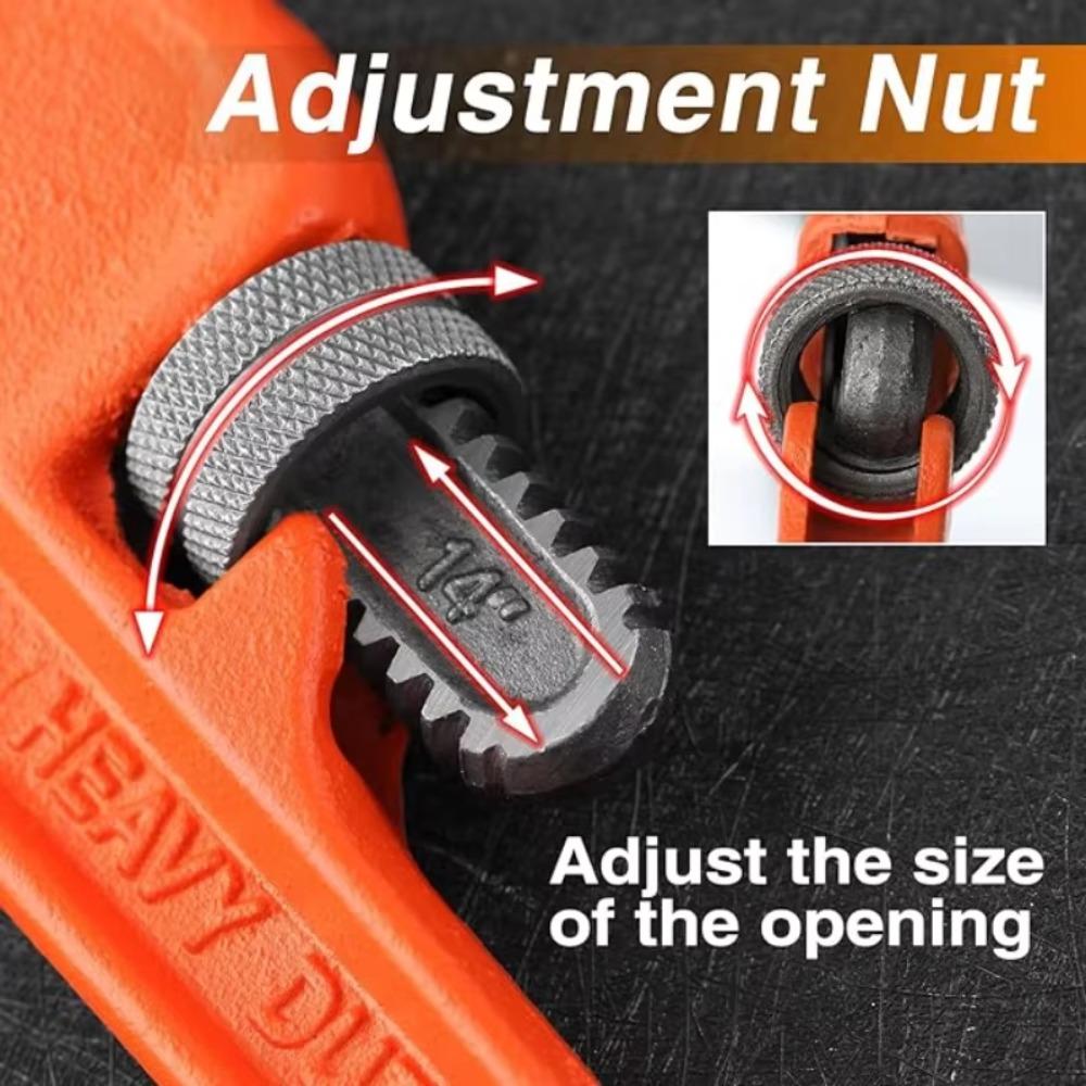 Heavy Duty Adjustable Pipe Wrench Universal Plumbing Tool for Faucet Tube Key Clamp Spanner Plumber