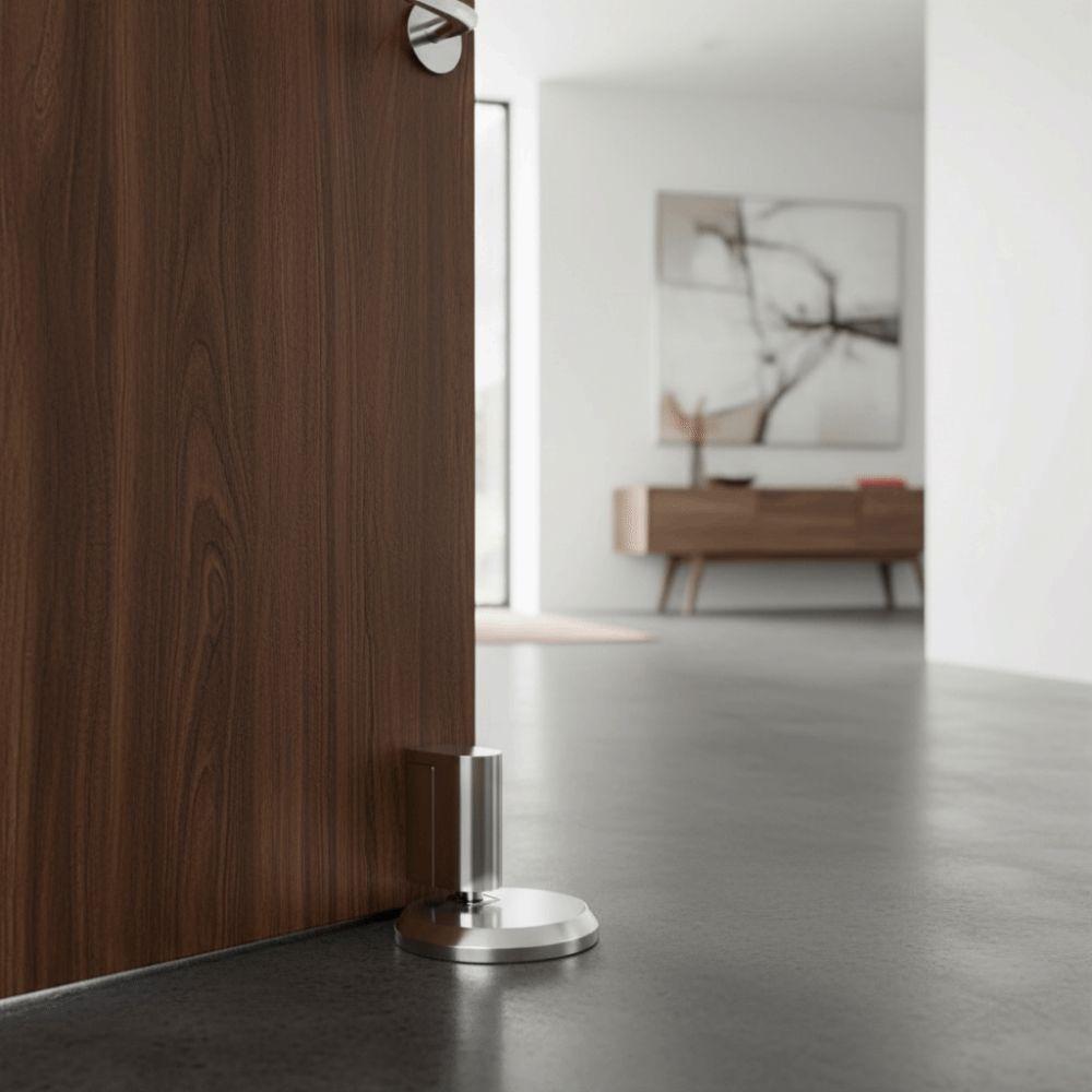 Mute Function No Drill Door Stopper Magnetic-Free Design Invisible Door Stop Indoor Application