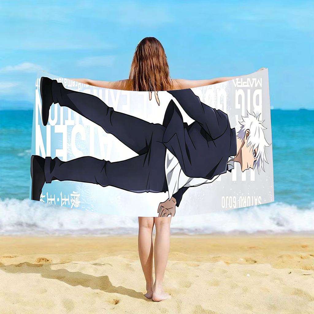 1pc Jujutsu Kaisen Beach Towel Japanese Anime Microfiber Quick Dry Soft Skin Friendly Gym Sports Towel Fashion Beach Accessories