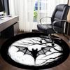 1pc Bat Symbol Office Round Area Rug, Indoor Mat Suitable ForOffice, Under Office Chairs Bedroom Living Room Home Decor, Room Deco U15
