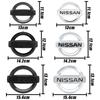 ABS 8.7/10/10.5/11.7/12.7/13/14.2/15.4cm Emblema Frontal de Coche Insignia Trasera del Maletero Para Qashqai X-Trail Tiida Juke Sunny Sentra