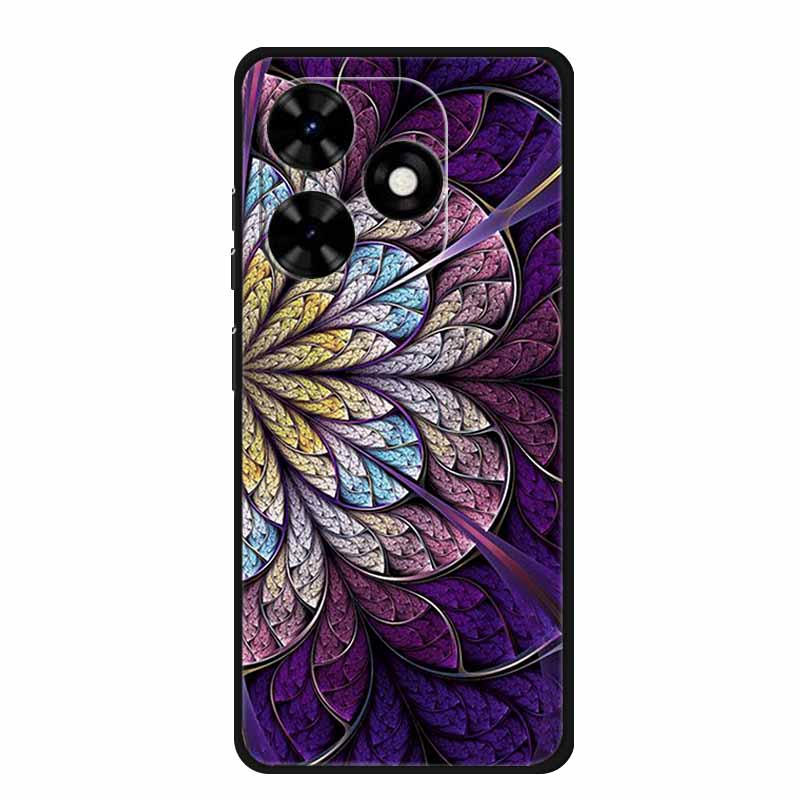 For Tecno Spark Go 2024 Case Luxury TPU Silicone Soft Back Cover Phone Cases for Tecno SparkGo 2024 BG6 Shockproof Flower Fundas