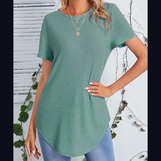 Moda de primăvară și de vară Tricou lejer casual damă spate cu un singur piept Top casual