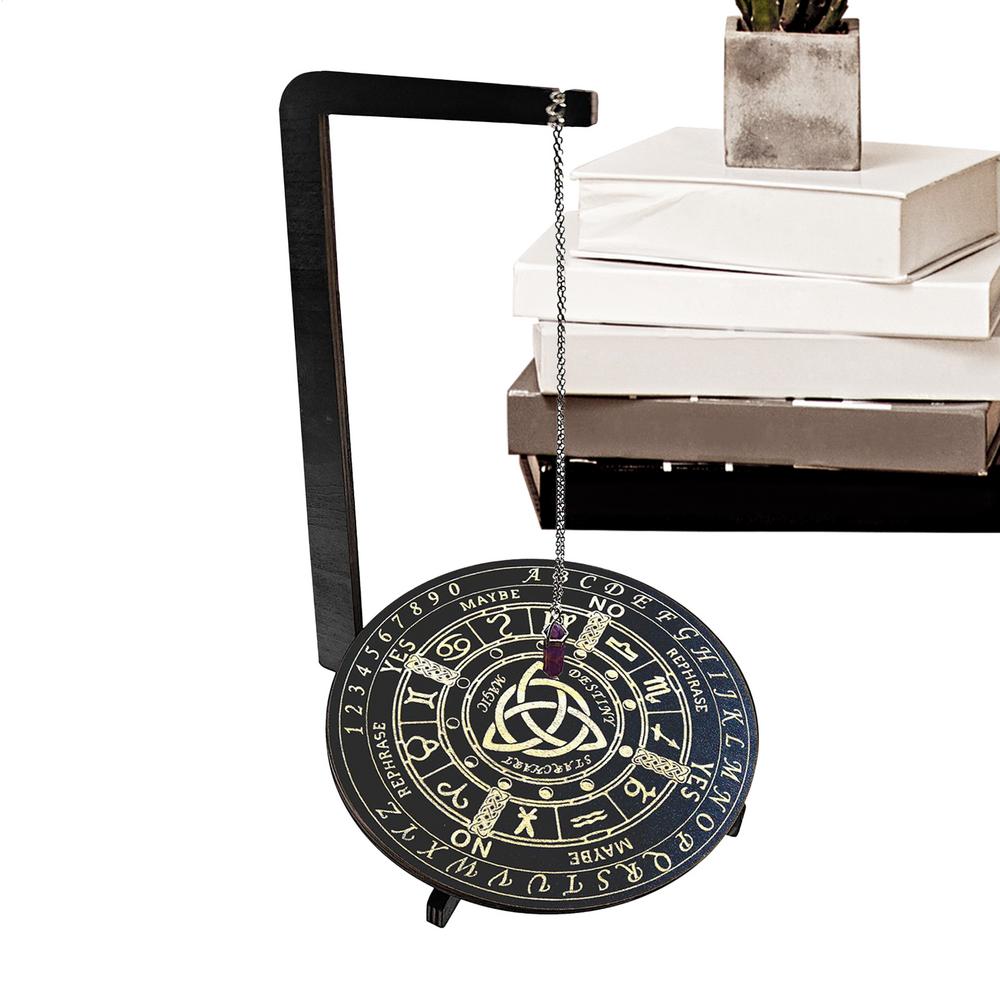 Pendulum Board For Divination Pendulum Divination Board Set Mystic Ritual Vertical Metaphysical Witch Supplies For Meditation
