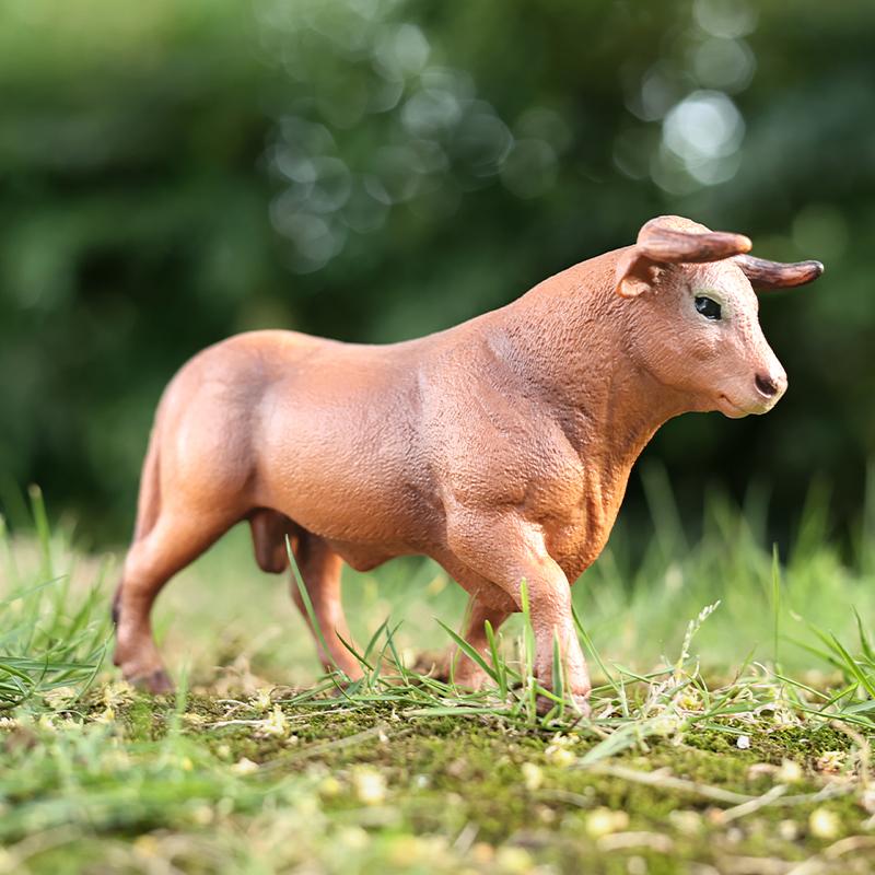 Realistic Cow Plaything Children-Friendly - Lifelike Simulation Bull Miniature, Learning-Enhancing Farm Animal Figure, Non-Toxic & Long-Lasting