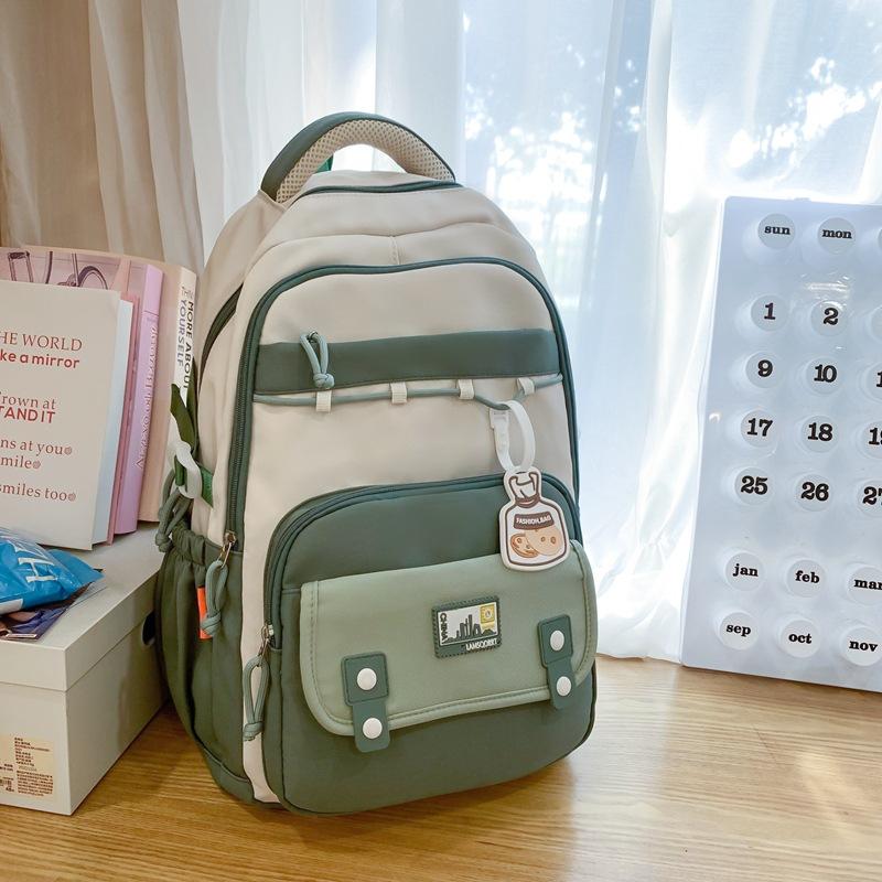 Schultasche Schultasche College-Studentin weiblich einfach große Kapazität Mittelschule Computerrucksack Mädchen High-School-Schüler Reiserucksack Trend